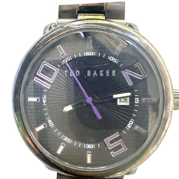 TED BAKER LONDON Watch Time is of the Essence Purple Black Stainless Steel Watch - Picture 5 of 13